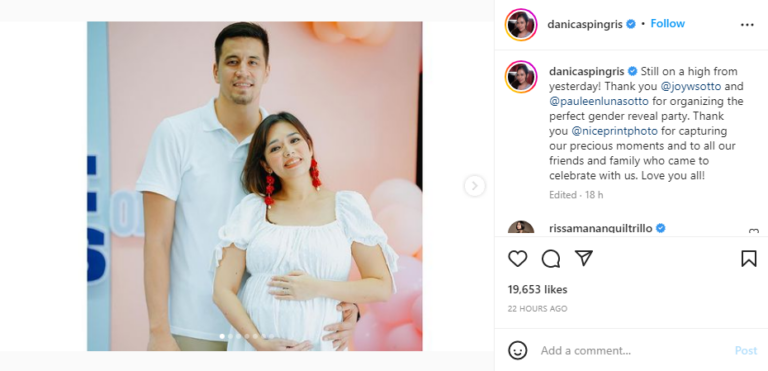 Danica Sotto And Marc Pingris Baby S Gender Reveal Attracttour