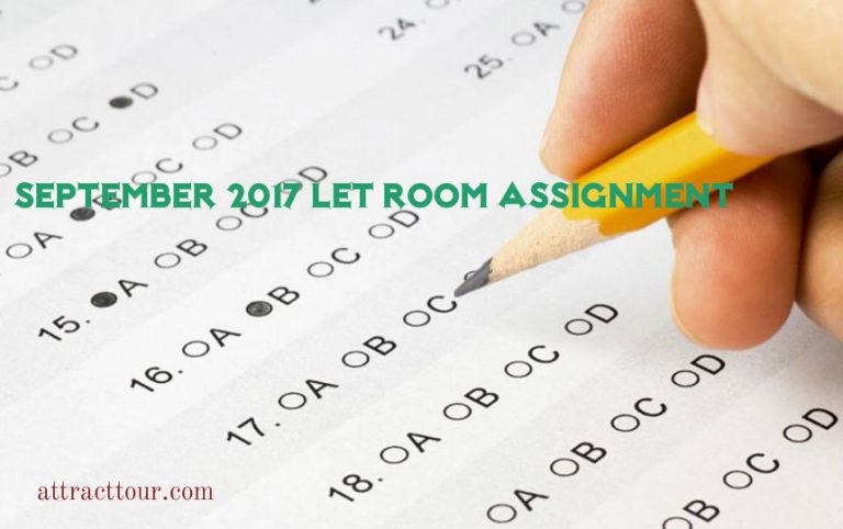 let room assignment september 2017