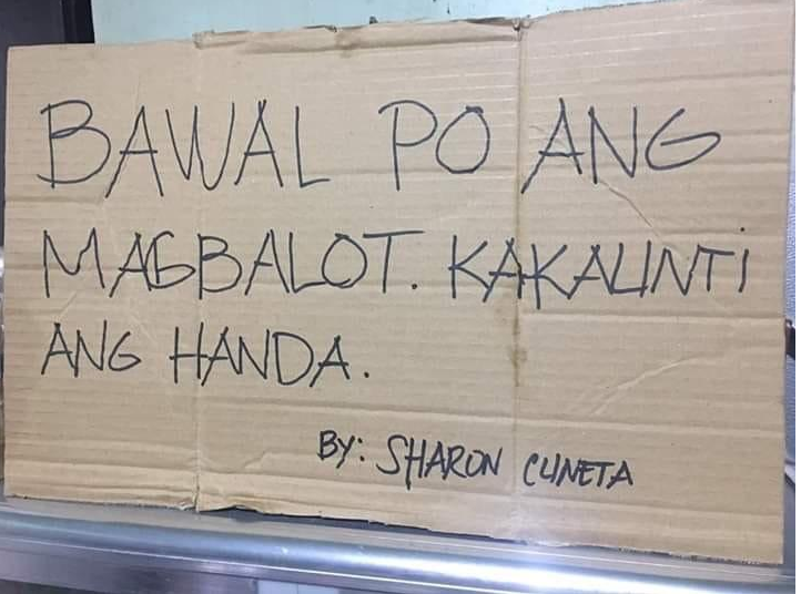 Viral Now: “BAWAL MAGBALOT” Sign at Birthday Party Draws Laugh ...