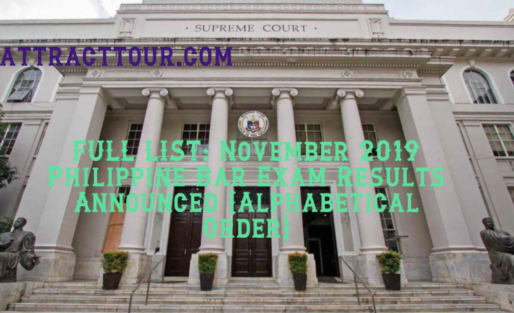 FULL LIST: November 2019 Philippine Bar Exam Results Announced ...