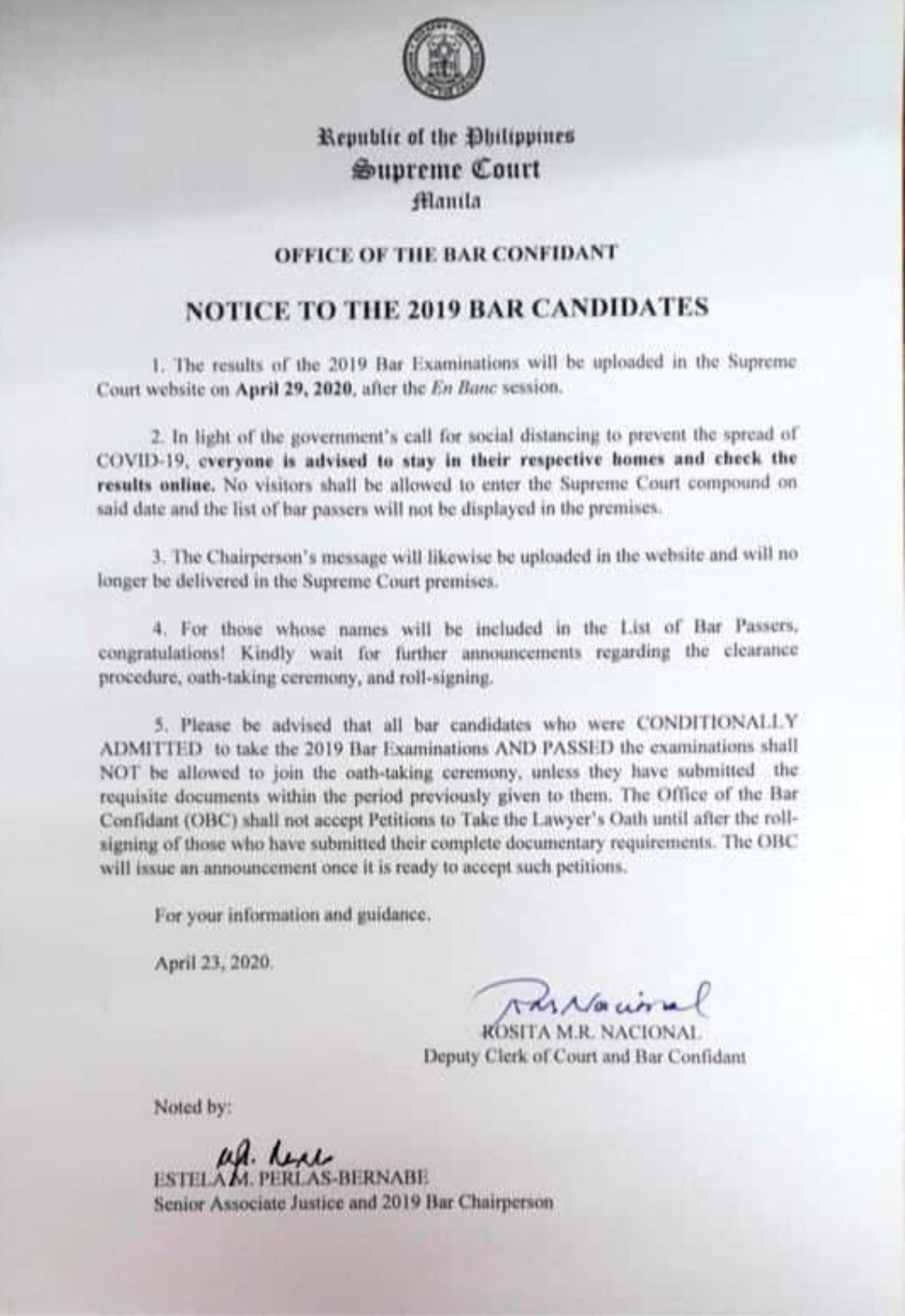 November 2019 Philippine BAR Exam Results OUT On April 29, 2020 ...