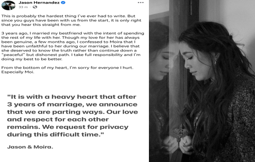 Moira Dela Torre and Jason Confirm Separation; Jason Admits "Unfaithful" - Attracttour