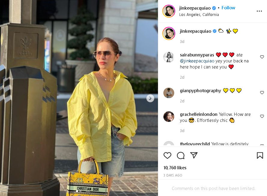 Jinkee Pacquiao's Monochromatic Easter Sunday OOTD Costs Over P1.2