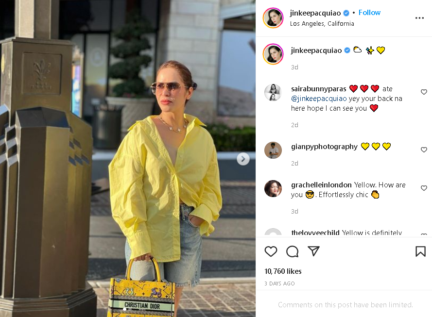 Jinkee Pacquiao Wearing Her Six-digit Outfits During Her Stay In