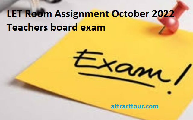 let exam room assignment october 2 2022