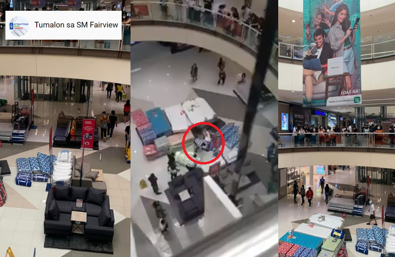 Actual Footage The Man Went Viral After He Jumped At Sm Fairview From