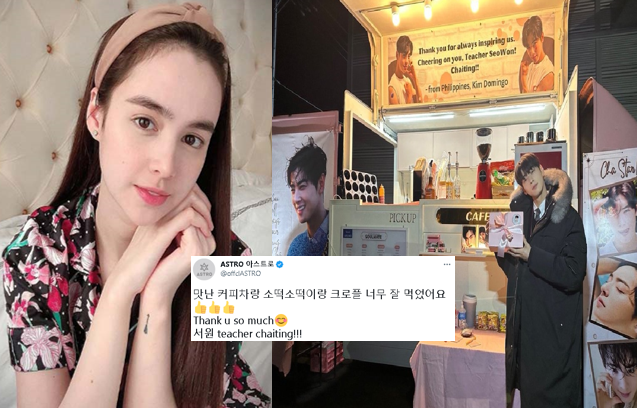 Korean star Cha Eun-woo posts 'Thank You' message for Kapuso star Kim  Domingo