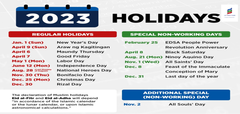 Holidays Philippines 2023 – Full List of Regular Holidays and Special ...