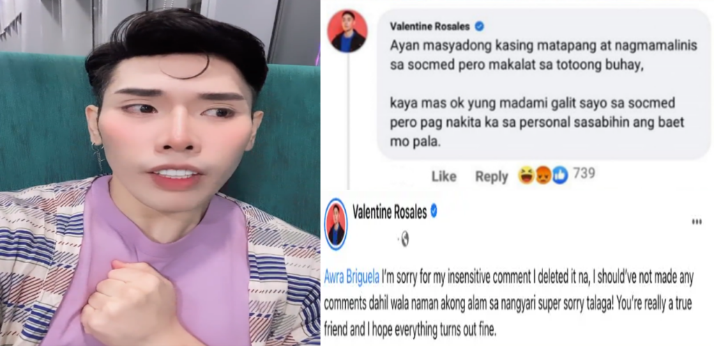 Valentine Rosales Reacts to Awra Briguela Issue “Masyado kasing ...