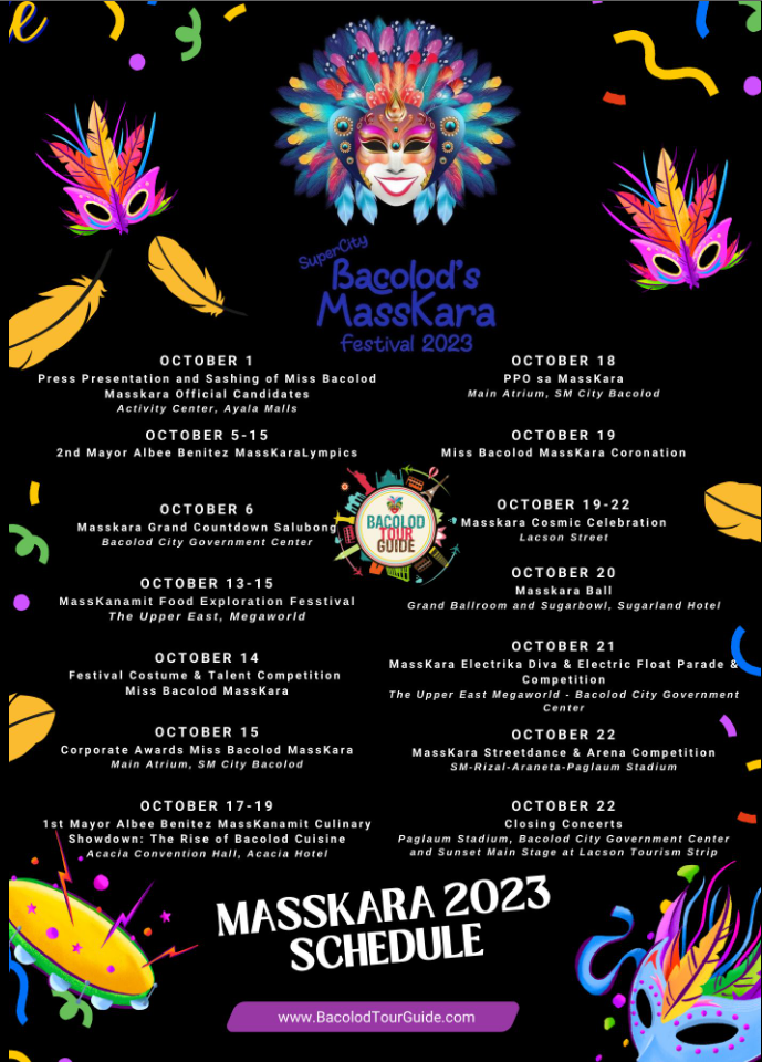 The Complete Schedule for the Bacolod MassKara Festival 2023 AttractTour